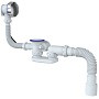 Сифон для ванны Unicorn S102, 40х50 гибкий отвод, 1 1/2'' х40 чаша из нержавеющей стали, круглый перелив купить в Воронеже | "Проконсим"