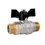 Краны латунные шаровые DN 15-25 PN 40 никелированные бабочка штуцер-штуцер LD Pride 47.304 купить в Воронеже | "Проконсим"