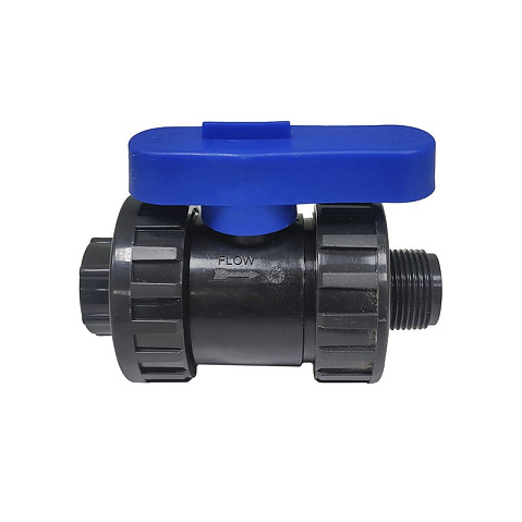 Кран шаровой компрессионный ПНД DN 25 PN 16 наружная резьба -1/2'' внутренняя резьба -3/4'' обжимной для ПЭ труб Кудиновский трубный завод купить в Воронеже | "Проконсим"