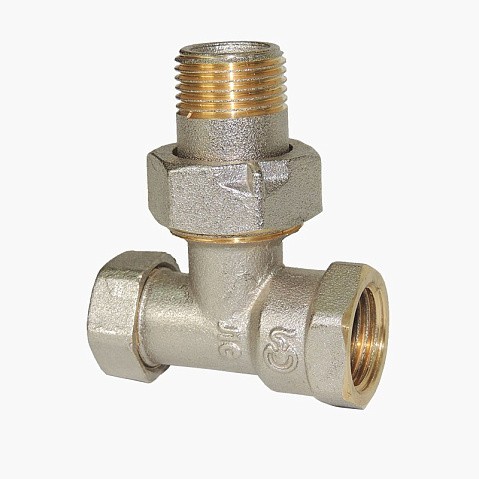 Клапан запорно-регулирующий Raditec DN 15 PN 16 угловой G1/2'' Kvs = 1,46 м3/ч для радиатора, 120гр. купить в Воронеже | "Проконсим"