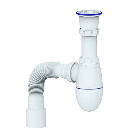 Сифон для мойки Unicorn В220, 40х50 гибкий отвод, 1 1/2'' х40 чаша из нержавеющей стали купить в Воронеже | "Проконсим"