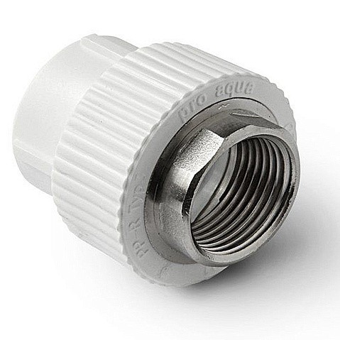 Муфта комбинированная ПП 75-2 1/2'' PN 25 под ключ с внутренней резьбой белая Pro Aqua PA22526 купить в Воронеже | "Проконсим"