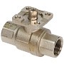 Краны латунные шаровые двухходовые DN 15-50 PN 25-40 никелированные под привод РИДАН AMZ-112R купить в Воронеже | "Проконсим"