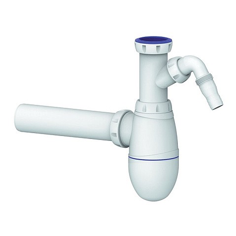 Сифон для мойки Unicorn В510V, 40х40 прямой отвод, 1 1/2'' х40 с отводом для стиральной машины преходник 40х32 купить в Воронеже | "Проконсим"