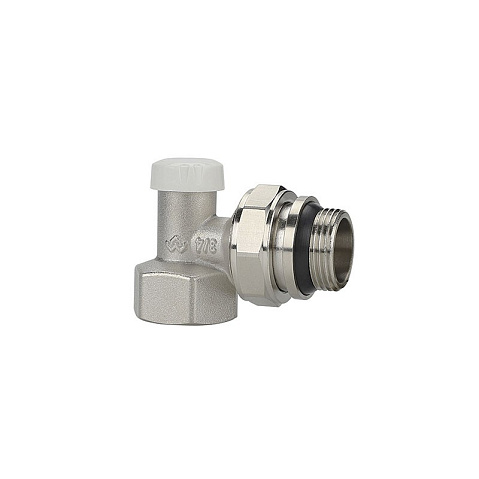 Клапан радиаторный VARMEGA VM10213 DN20 PN10 угловой настроечный G-3/4'' с уплотнением муфта-штуцер купить в Воронеже | "Проконсим"