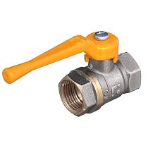 Краны латунные шаровые газовые 11Б27п DN 15-50 PN 40 никелированные рычаг муфта-муфта БАЗ А10.0.Н купить в Воронеже | "Проконсим"