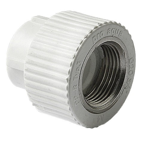 Муфта комбинированная ПП 25-3/4'' PN 25 с внутренней резьбой белая Pro Aqua PA22014P купить в Воронеже | "Проконсим"
