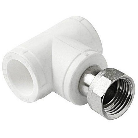 Тройник комбинированный ПП 20-3/4'' PN 25 с накидной гайкой белый Pro Aqua PA29110 купить в Воронеже | "Проконсим"