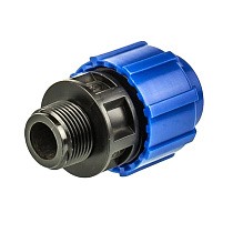 Муфты компрессионные для ПЭ DN 20-110 PN 16 обжимные с наружной резьбой купить в Воронеже | "Проконсим"