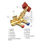 Клапан балансировочный STAD.BY-1-15, DN 15 PN 16 наклонный, латунный Kv 2,97 м3/ч с измерительными ниппелями, дренажный купить в Воронеже | "Проконсим"