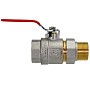 Краны латунные шаровые DN 32 PN 40 никелированные рычаг американка РИДАН BVR-FR купить в Воронеже | "Проконсим"