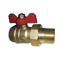 Краны латунные шаровые 11Б27п1 DN 15-32 PN 16 однотипные бабочка американка купить в Воронеже | "Проконсим"