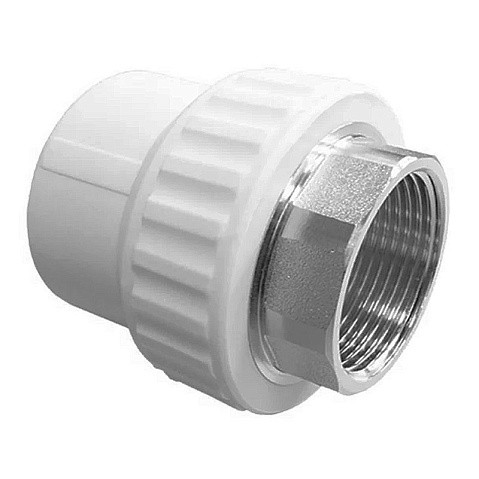 Муфта комбинированная ПП 32-1'' PN 25 под ключ с внутренней резьбой белая VALFEX  купить в Воронеже | "Проконсим"