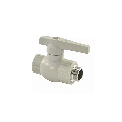Краны шаровые ПП DN 20-32 PN 25 комбинированные с наружной резьбой серые Valfex  купить в Воронеже | "Проконсим"