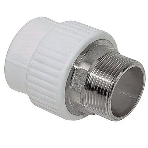 Муфта комбинированная ПП 40-1 1/4'' PN 25 под ключ с наружной резьбой белая VALFEX  купить в Воронеже | "Проконсим"