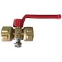 Кран латунный шаровой 11Б18бк(у)2 DN 15 PN 16 под манометр G1/2''хG1/2'' без контрольного фланца муфта-муфта рычаг Пензапромарматура купить в Воронеже | "Проконсим"
