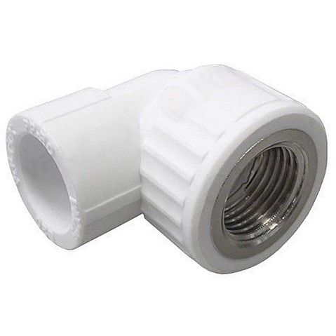 Угольник комбинированный ПП 20-1/2'' PN 25 с внутренней резьбой белый VALFEX  купить в Воронеже | "Проконсим"