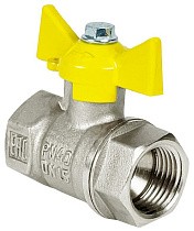 Краны латунные шаровые газовые 11Б27фт1М DN 15-50 PN 25-40 никелированные бабочка муфта-муфта Valfex.277 Standart ГОСТ Р 59553 купить в Воронеже | "Проконсим"