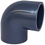 Отвод НПВХ 90гр. DN 20 PN 16 напорный клеевой черный Aquaviva ELW02090