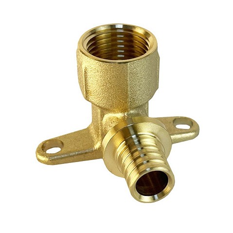 Угольник латунный для PEX труб 20-1/2'' PN 16  под надвижную гильзу Valfex VF.454.AF купить в Воронеже | "Проконсим"