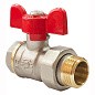 Кран латунный шаровой Valfex Optima.227.NLB1 11Б27фт1М DN 20 PN 25 никелированный американка бабочка купить в Воронеже | "Проконсим"