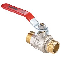 Краны латунные шаровые DN 15-25 PN 40 никелированные рычаг штуцер-штуцер MVI BV.516 купить в Воронеже | "Проконсим"