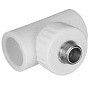 Тройник комбинированный ПП 20-1/2'' PN 25 с наружной резьбой белый VALFEX  купить в Воронеже | "Проконсим"