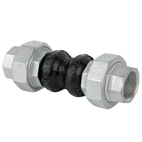 Компенсатор EPDM с оцинкованными чугунными резьбовыми патрубками DN 50 PN 16 Рашворк 505-050-16 купить в Воронеже | "Проконсим"