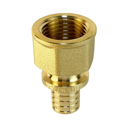 Муфта латунная для PEX труб 16-1/2'' PN 16 S-2,2мм переходная под надвижную гильзу Valfex VF.402.AF купить в Воронеже | "Проконсим"