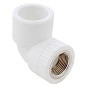 Угольник комбинированный ПП 25-3/4'' PN 25 с внутренней резьбой белый РТП 10793 купить в Воронеже | "Проконсим"
