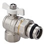 Кран латунный шаровой MVI BV.523 DN 15 PN 40 угловой с уплотнением никелированный полнопроходной американка купить в Воронеже | "Проконсим"