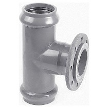 Тройники НПВХ раструбные SDR26 DN 90-225 PN 10 с металлическим фланецем Хемкор купить в Воронеже | "Проконсим"