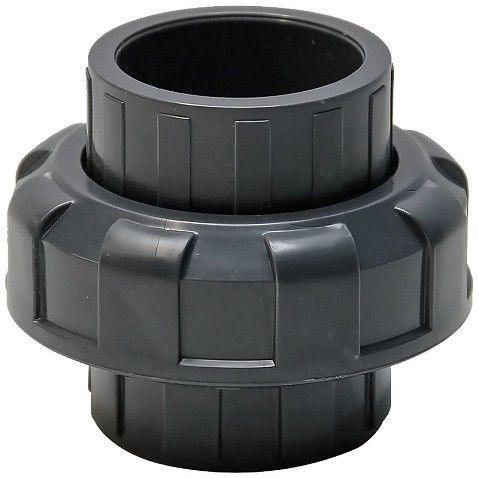 Муфта разборная НПВХ DN 50 PN 16 клеевая уплотнение EPDM черная Aquaviva BOD0500 купить в Воронеже | "Проконсим"