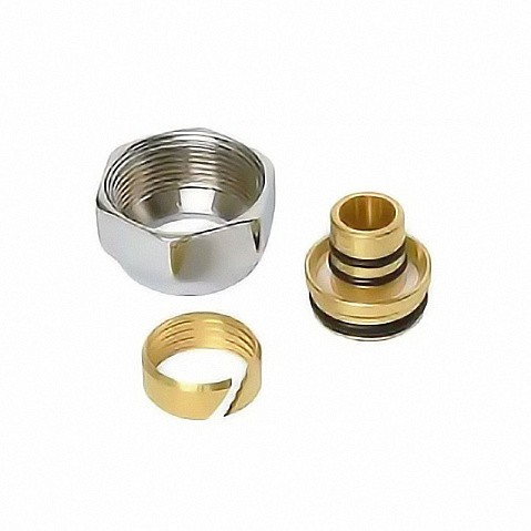 Евроконус 3/4'' DN 16х2,2 для PEX МП-труб обжимной 2 резьбовых кольца на штуцере Varmega VM09203 купить в Воронеже | "Проконсим"