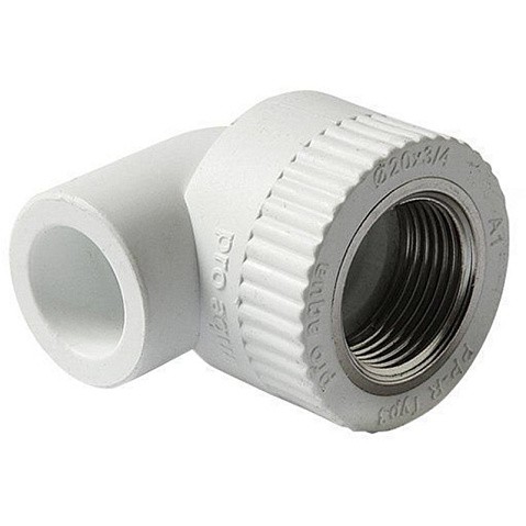 Угольник комбинированный ПП 20-1/2'' PN 25 с внутренней резьбой белый Pro Aqua PA26008P купить в Воронеже | "Проконсим"