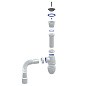 Сифон для мойки Unicorn В220, 40х50 гибкий отвод, 1 1/2'' х40 чаша из нержавеющей стали купить в Воронеже | "Проконсим"