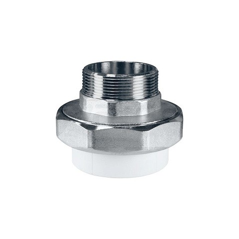 Муфта усиленная комбинированная разъёмная VALFEX 20 PN 25 G-1/2'' американка-НР белая купить в Воронеже | "Проконсим"