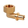 Угольник латунный для PEX труб 20-1/2'' под надвижную гильзу с внутренней резьбой MVI SF.431.0504 купить в Воронеже | "Проконсим"