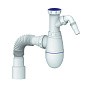 Сифон для мойки Unicorn В520V, 40х50 гибкий отвод, 1 1/2'' х40 с отводом для стиральной машины преходник 40х32 купить в Воронеже | "Проконсим"