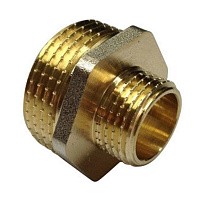 Ниппели латунные никелированные DN 20-32 PN 40 штуцер-штуцер переходные купить в Воронеже | "Проконсим"