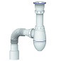 Сифон для умывальника Unicorn А220, 40х50 гибкий отвод, 1 1/2'' х40 чаша из нержавеющей стали купить в Воронеже | "Проконсим"
