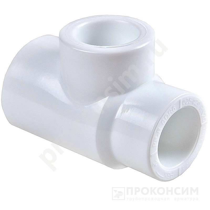 Цена по запросу.  . Тройник ПП переходной 63-40-63 PN 25 белый РВК 30813 (930659233) со склада Проконсим в Воронеже