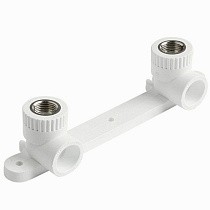 Угольник установочный двойной ПП 20-1/2'' PN 25 с внутренней резьбой белый Pro Aqua PA280008P купить в Воронеже | "Проконсим"
