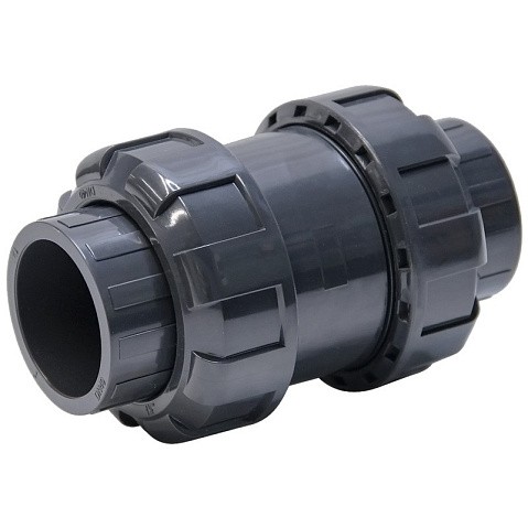 Клапан обратный пружинный НПВХ DN 50 уплотнение EPDM черный Aquaviva SHV050 купить в Воронеже | "Проконсим"