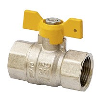 Краны латунные шаровые газовые DN 15-20 PN 25 бабочка муфта-муфта MVI BV.813 купить в Воронеже | "Проконсим"