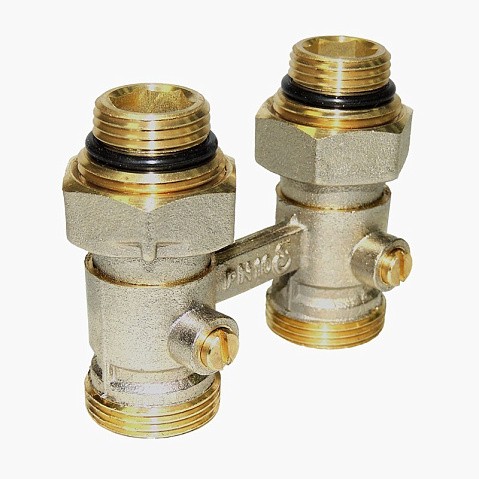Узел нижнего подключения Vekotrim DN 15 PN 10 прямой двухтрубный 15-3/4'' с ниппелем, штуцер купить в Воронеже | "Проконсим"