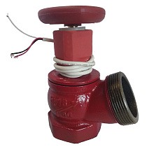 Клапан пожарный чугунный угловой 125гр. DN 50-65 PN 16 КПЧ муфта-штуцер с датчиком ДППК Апогей купить в Воронеже | "Проконсим"