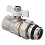 Кран латунный шаровой MVI BV.521 DN 15 PN 40 с уплотнением никелированный полнопроходной американка бабочка купить в Воронеже | "Проконсим"