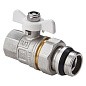 Кран латунный шаровой MVI BV.521 DN 15 PN 40 с уплотнением никелированный полнопроходной американка бабочка купить в Воронеже | "Проконсим"