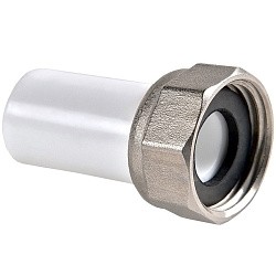  Бурт ПП с накидной гайкой 16-1/2'' PP-R белый РВК 20104 (930659323) со склада Проконсим в Воронеже